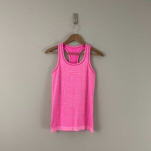 Lululemon Swiftly Tech Racerback Tank Heathered Raspberry Glo Size 6